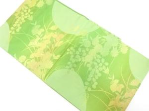 未使用品　菊に萩模様織り出し　名古屋帯
